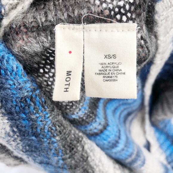 Anthropologie Women's‎ Moth Spacedyed Blue Duster Vest Cardigan Size XS - Picture 4 of 6